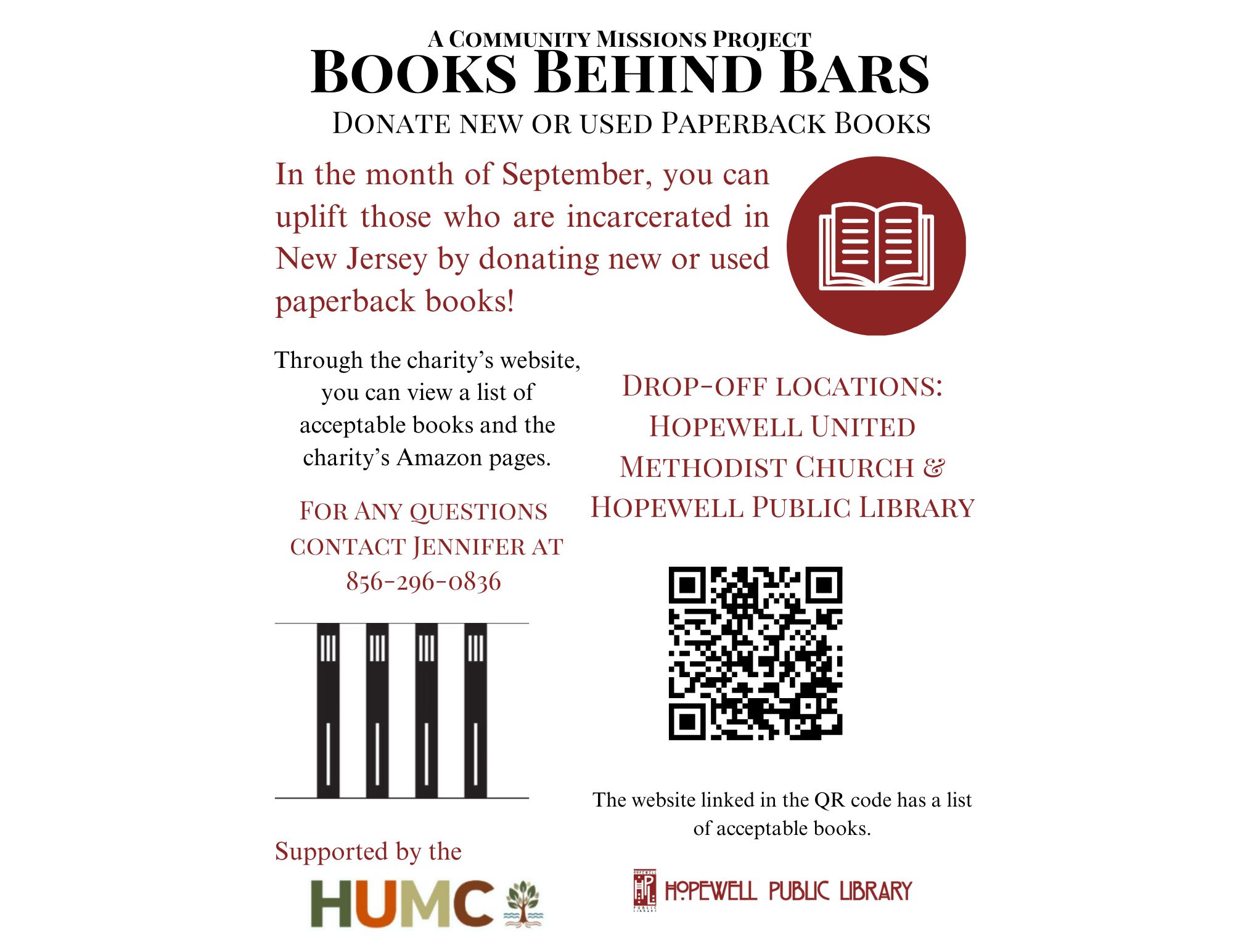 Books Behind Bars September 2025 Project