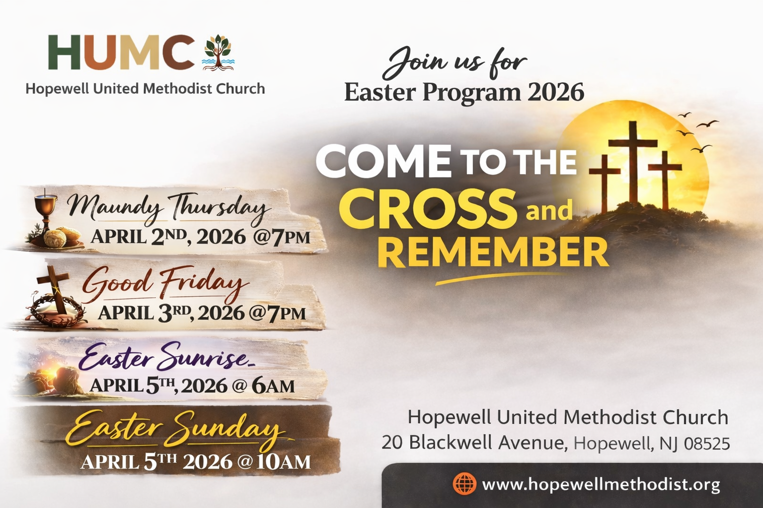 COME TO THE CROSS AND REMEMBER