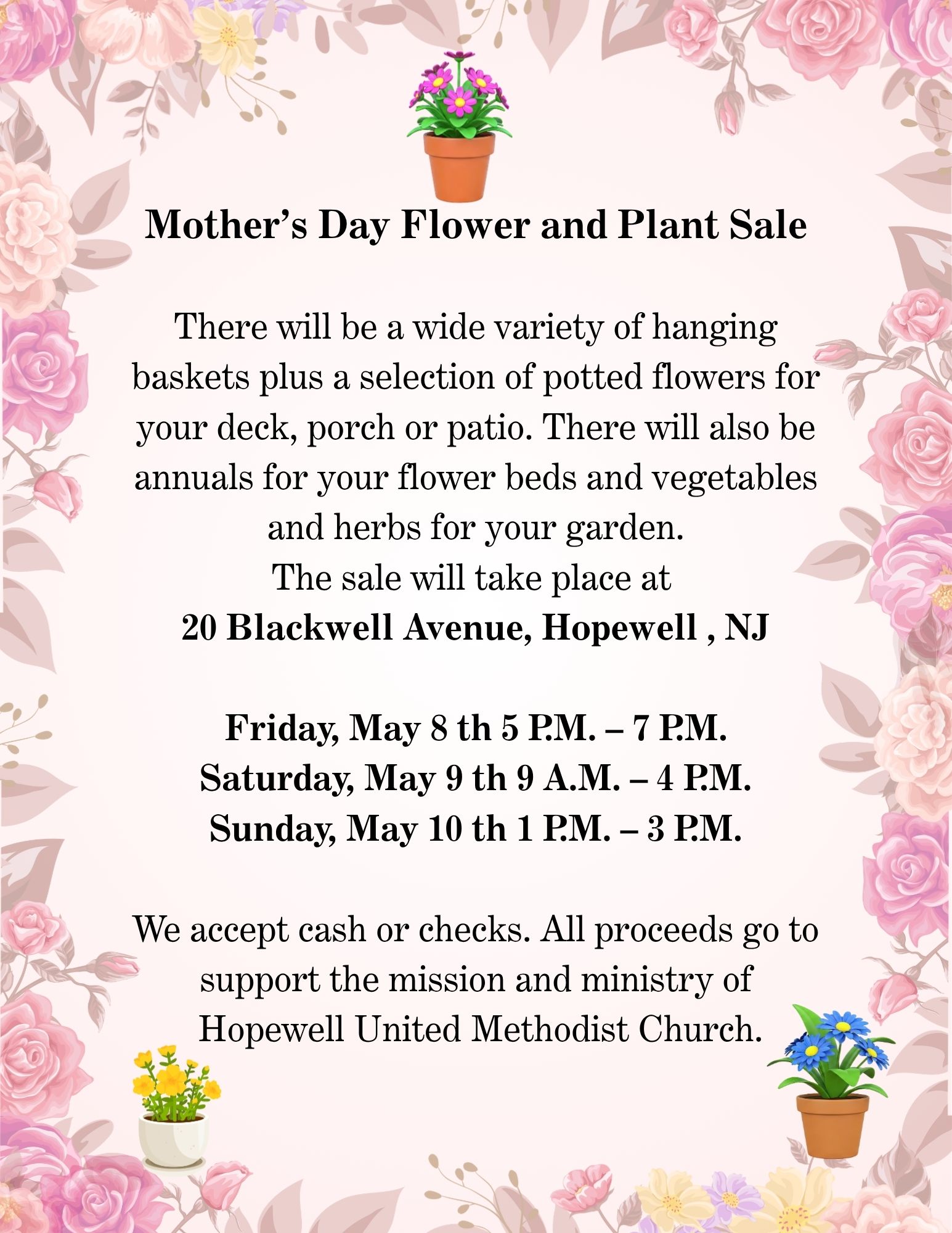 Mother’s Day Flower and Plant Sale